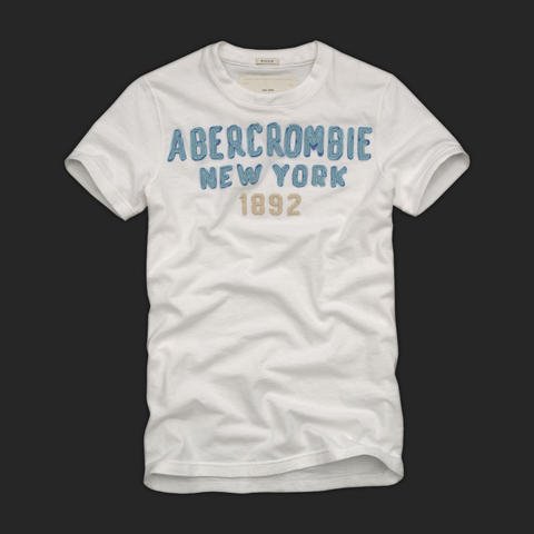 Abercrombie Fitch Hombres De Cuello Redondo Corto Remera AF5162